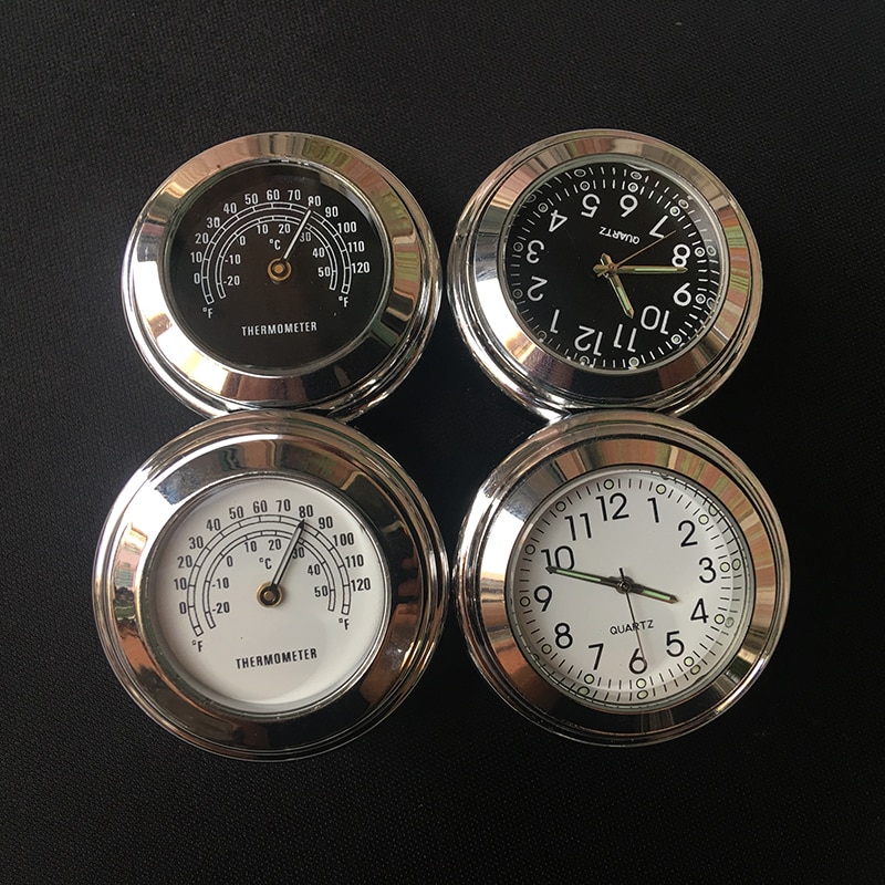 1 para zegarek motocyklowy wodoodporny kierownica zegarek domofon dekoracja góra zegar zegarowy zegar termometr