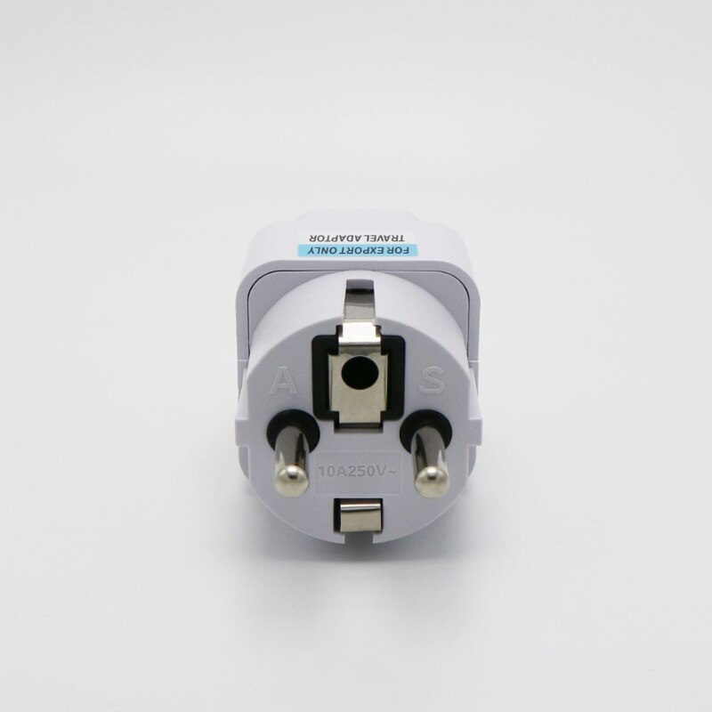 1Pc Eu Plug Adapter Ac 250V 10A Eu Power Universele Ons Conversie Europa Stekker Converter Socket Reizen stopcontact Adapter