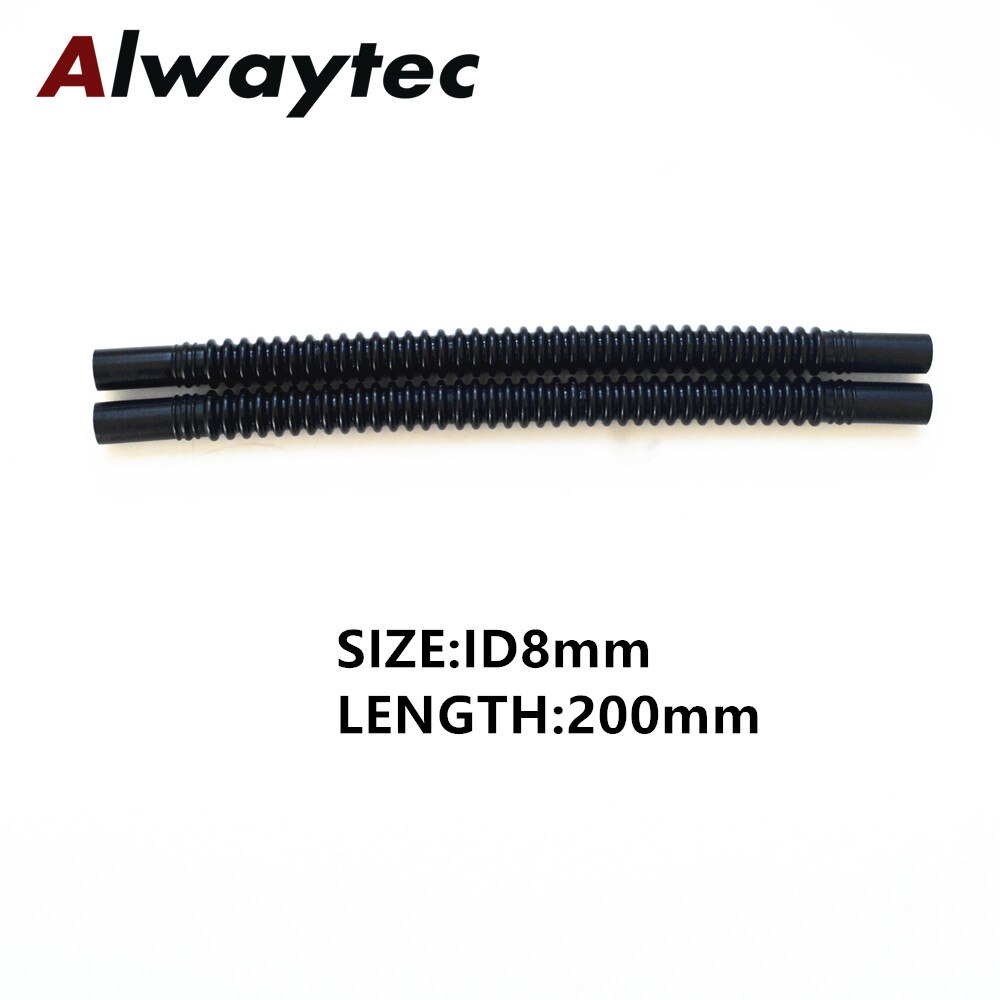 ID8mm 200mm Black PA12 plastic bendable assembly line corrugated bellows pipe for fuel pump: Default Title