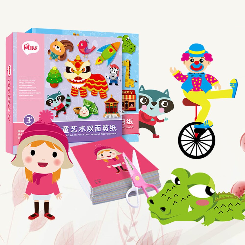 1 Pc Children Paper-cut Origami Educational Book Paper-cut for Kids: Default Title