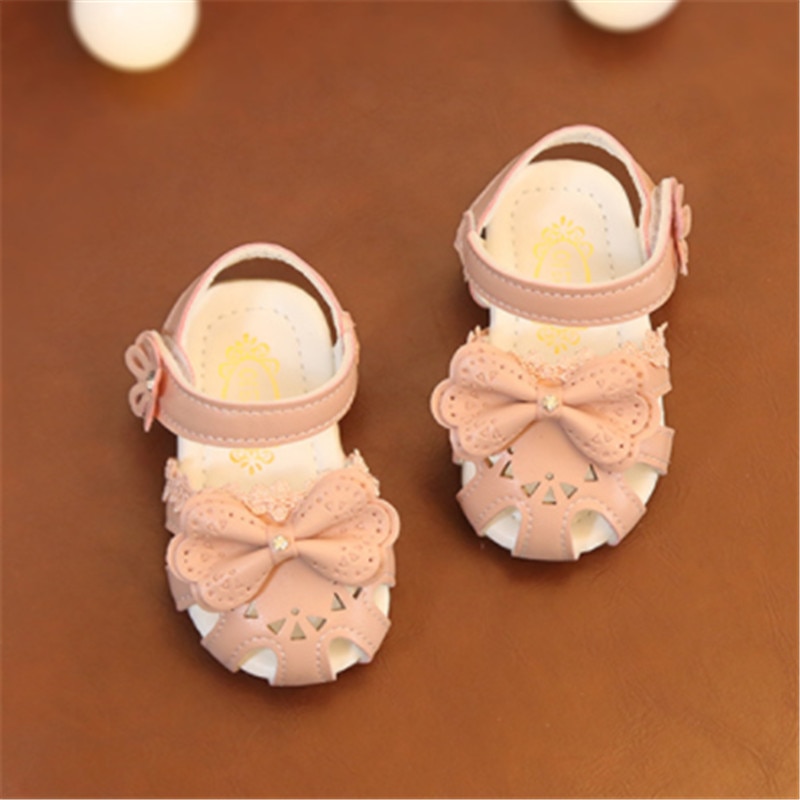 Bow Girls Sandals Baby Kids Princess Beach Shoes Children's Sandals For Girl Toddler Summer Shoes sandalia infantil Size 15
