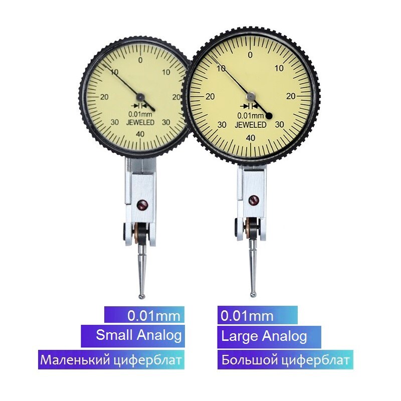 Leverage Dial Indicator for Shaft Runout Measurement Shockproof Analog Test Indicator Gauge for Hole Runout Measuring Tools