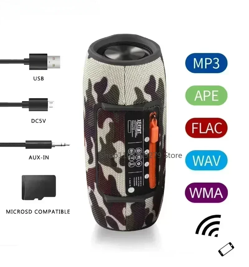 40w diepe bas tws bluetooth-luidsprekers, 3600 mah oplaadbare, waterdichte, draagbare subwoofer/boombox met bluetooth, aux, tf-kaart en usb-aansluiting