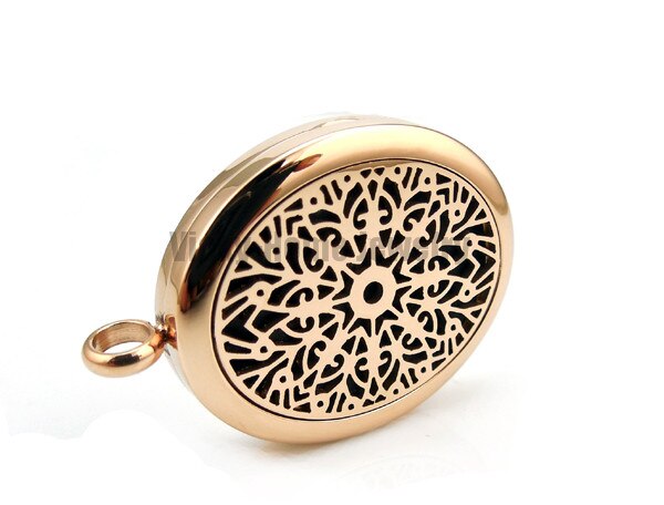 With Steel Chain High Polish Aromatherapy Essential Oils Magnet Stainless Steel Diffuser Locket with Pads