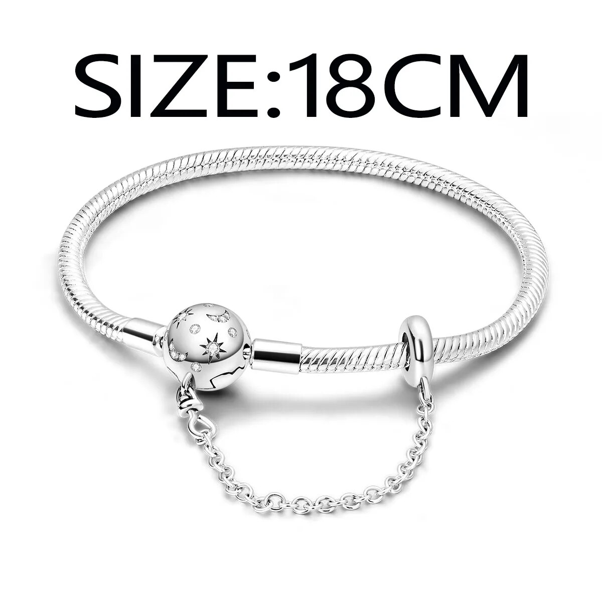 MULA versilbertes Sternverschluss-Schlangenketten-Charme-Armbinde für sterben Herstellung von Reize-Perlen: Rötlich braun