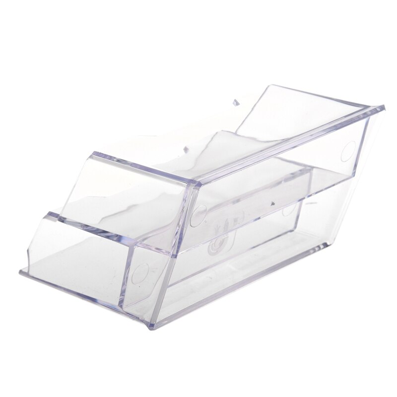 Desktop Business Card Holder Display Stand 2 compartments