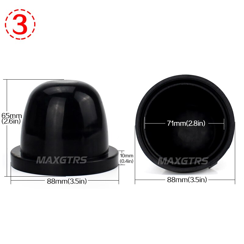 1x hid led koplamp auto stofkap rubber waterdicht stofdicht afdichting koplampkap auto styling accessoires doe-het-zelf retrofit werk: 3