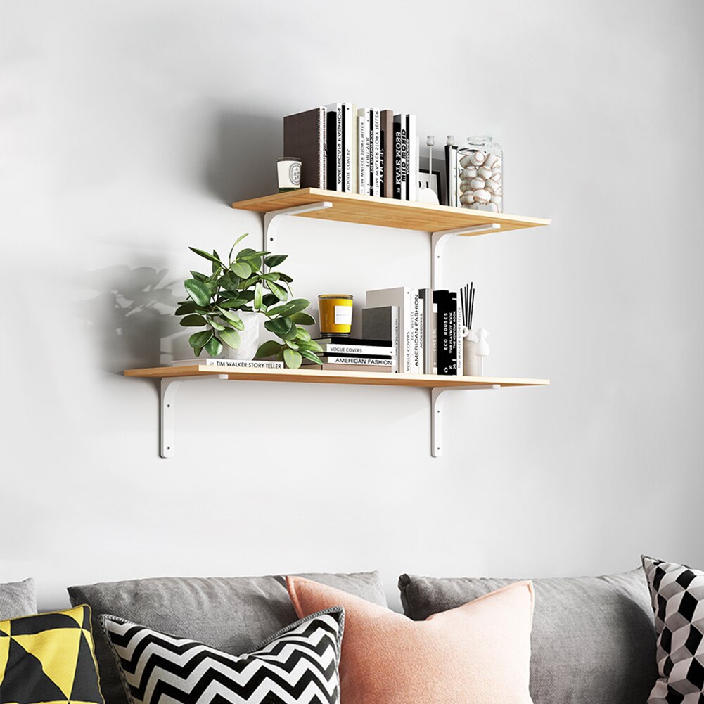 4pcs Corner Brace Support Shelf Bracket L Shaped Steel Home Decor Hardware Right Angle DIY Wall Mount Furniture Heavy Duty