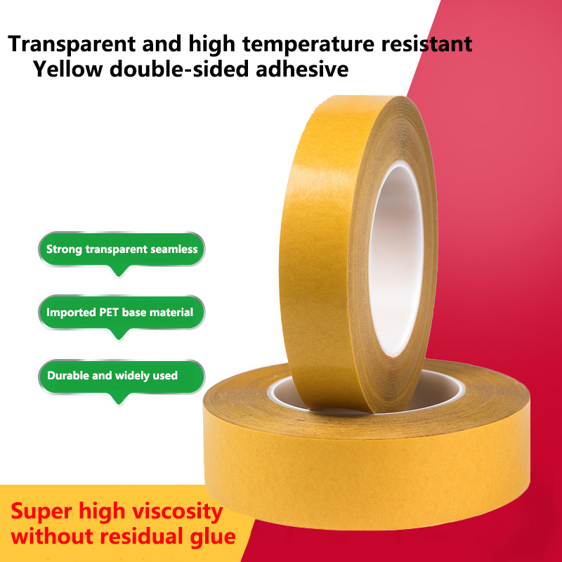 Sfonch-Cinta de doble cara ultrafina, transparente, fuerte, sin marcar, PET, resistente al agua, de alta temperatura