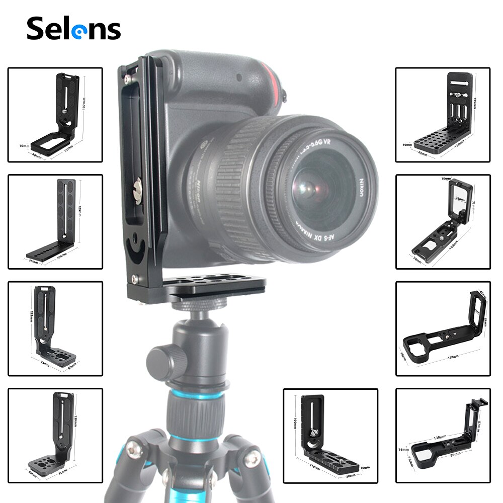 Selens L-Bracket Camera Grip For Sony A7M3 A7R4 For Nikon Z6 Z7 CamFi Universal Extendable Aluminum Alloy L Type Camera Cage Rig