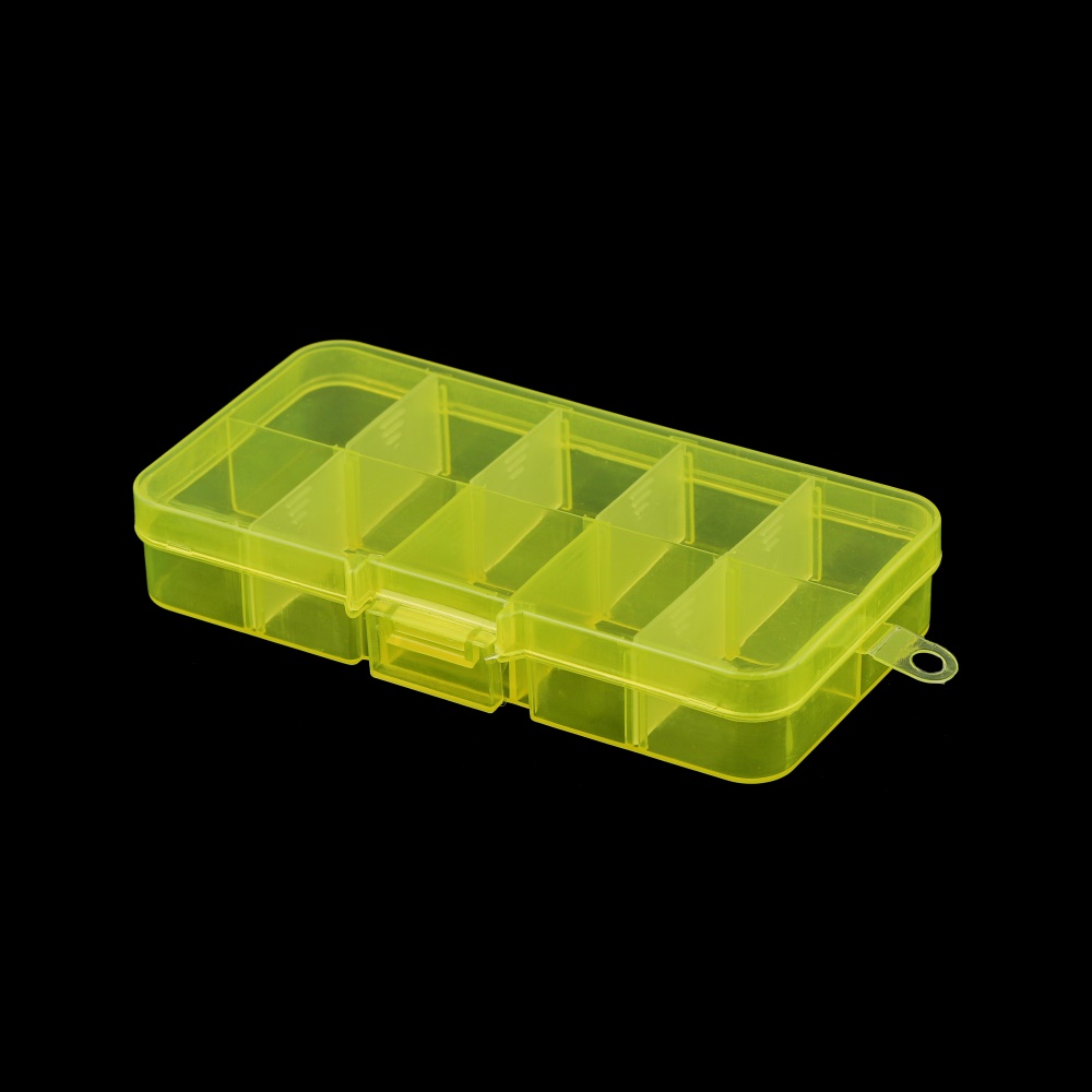 10 Slots Adjustable Clear Plastic Rectangle Storage Box Case Holder Craft Organizer Beads Jewelry Container For Jewelry Storage: PURPLE