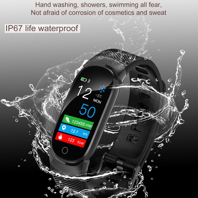 Smart Fitness Bracelet With Pressure Measurement Heart Rate Tracker Blood Waterproof Watch Smart Bracelet Women Activity Tracker