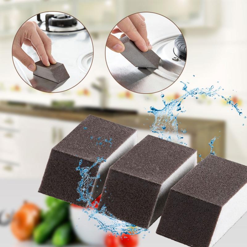 Alumina Emery Sponge Rust Dirt Stains Clean Brush Bowl Wash Pot Magic Brush Home Kitchen Cleaning Tool Accessories