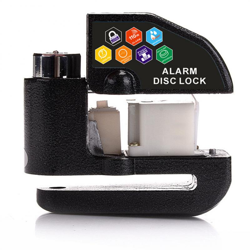 Bicycle Lock Anti-Theft Electric Mountain Bike Motorcycle Lock Disc Brake Alarm 110 Db High Decibel Loud Bicycle Accessories: 02 black