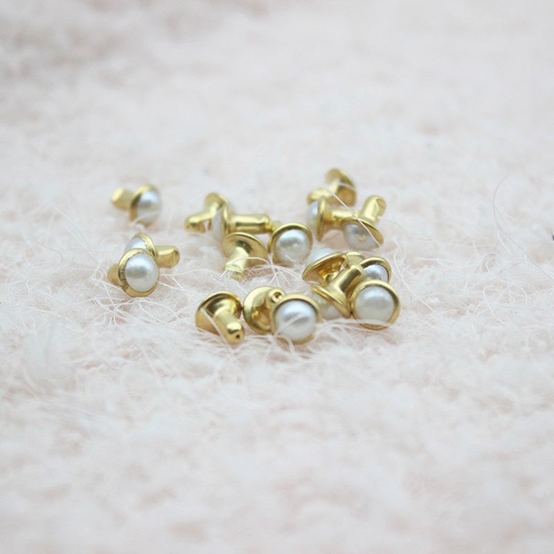 Retro gouden zilveren halve kralen kledingaccessoires parels voor knutselwerkjes schoenen parels voor decoratie kledingbenodigdheden