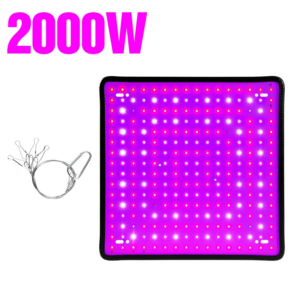 LED Voll Spektrum Licht 2000W Wachsen Licht GEFÜHRTE Anlage Lampe 220V Innen Wachsen Lampe Phyto Blume Samen LED gewächshaus Beleuchtung 110V: voll Spektrum Typ A / uns Stecker