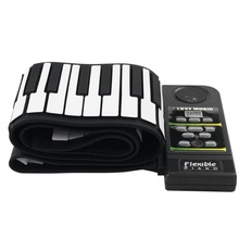 Portable Piano Flexible Digital Roll Up Piano Keyboard Silicone Folding Electronic Keyboard Built-in Speaker Early Learning Educ