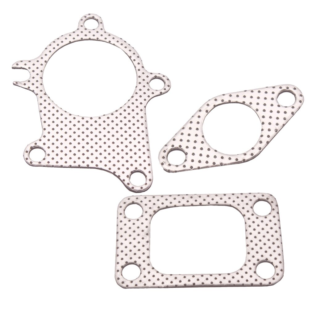 Set Of 3pcs T3 T4 5 Stainless Steel Turbo Downpipe Flange Metal Gasket