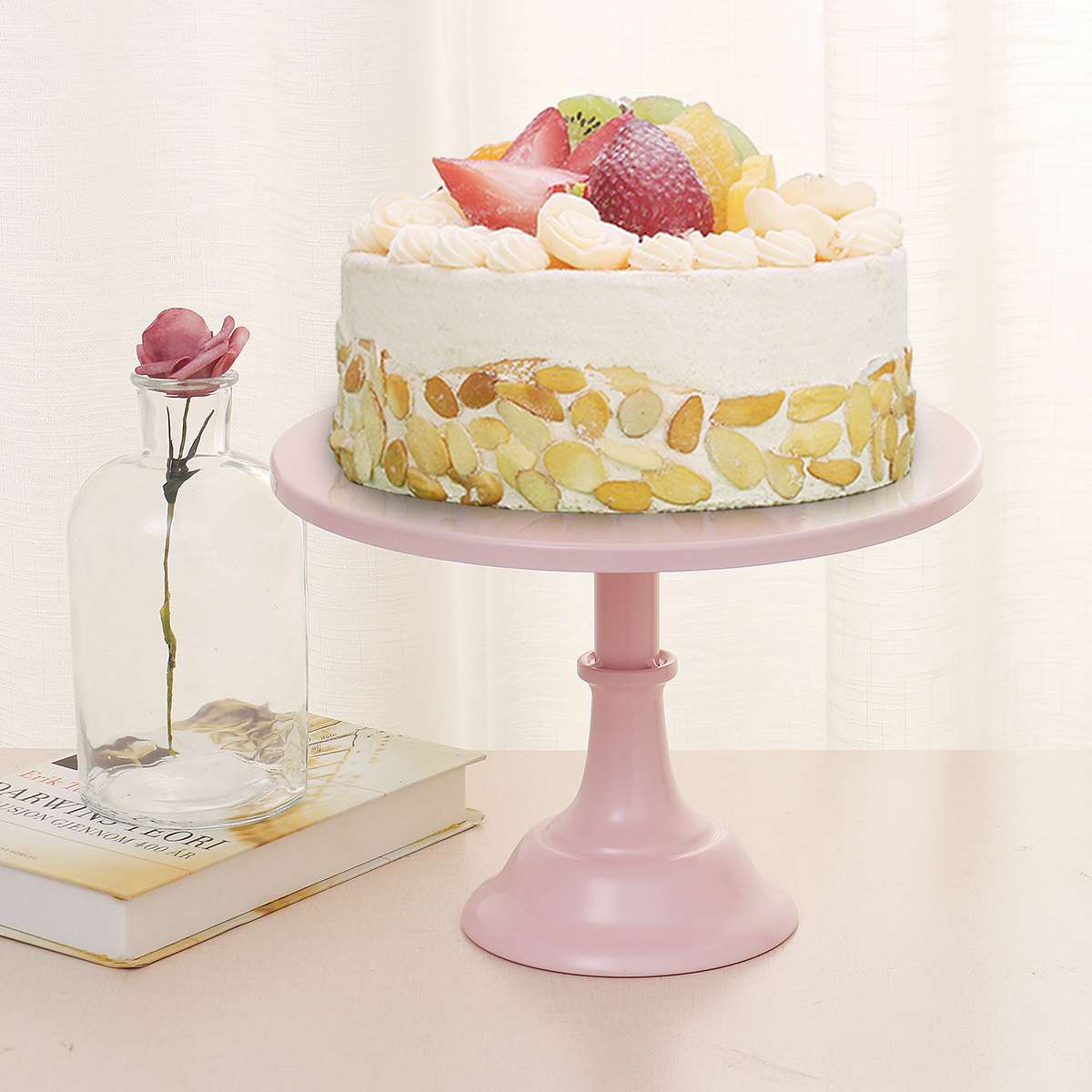 Metal Cake Plate Turntable Rotating Anti-skid Iron Round Cake Stand Cake Decorating Rotary Table Kitchen DIY Pan Baking Tool