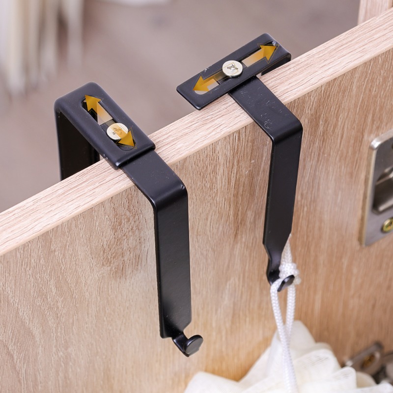 Ganchos de almacenamiento de puerta ajustables, estante colgante de Metal para armario, partición, ropa, sombrero, colgador de toallas, organización de almacenamiento en el hogar, 1/5 Uds.