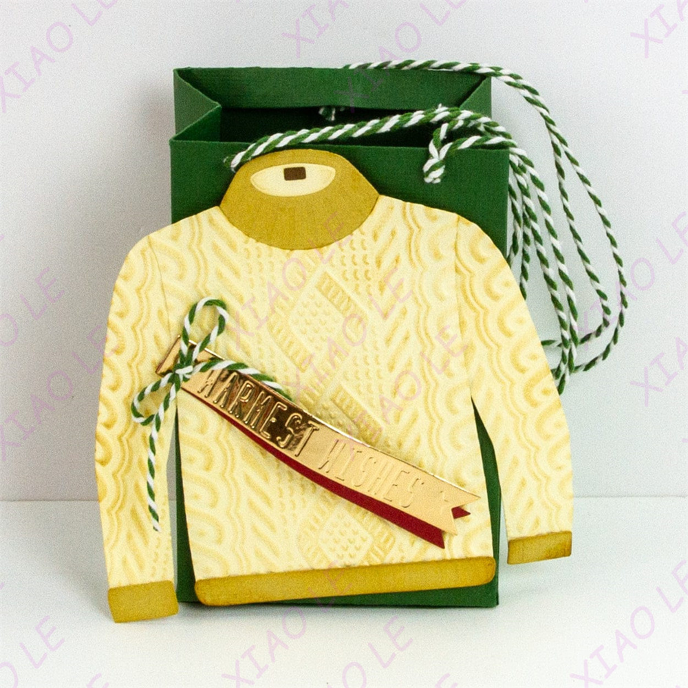 Juego de troqueles de bolsa de de Navidad Jolly Jingles, troqueles de corte artesanales de Metal, papel para álbum de recortes, decoración de diario, tarjeta en relieve hecha a mano