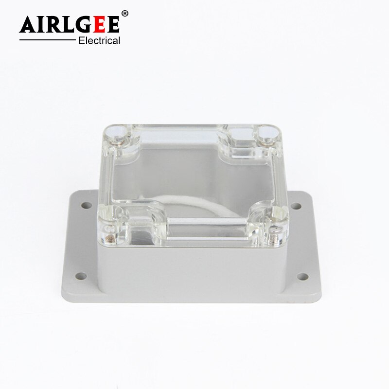 63*58*35mm outdoor transparent cover cable junction box with ear small waterproof box IP65 sealed box