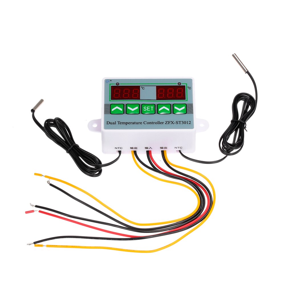 Digital Temperature Controller Dual Display Microcomputer 12V/120W 24V 220V Electric Thermostat Temperature Control Switch