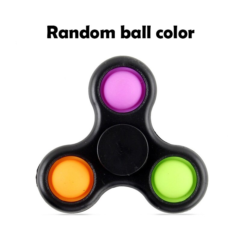 Fidget Toy Fidget Spinner Simple Dimple Relief Pop Sensory Antistress Toys For Kids Adults Early Educational Autism Special Need: random ball color