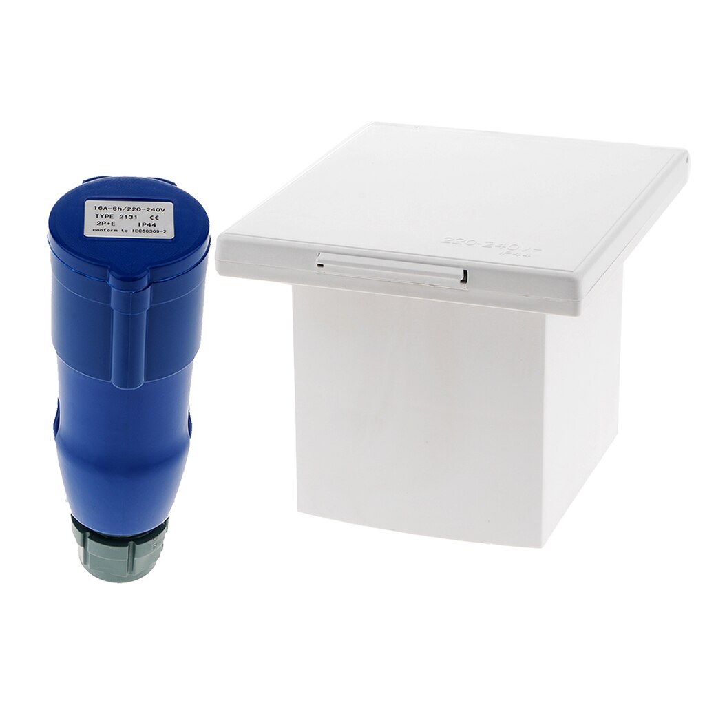 RV Camper 220V-240V 16A External Flush Hook Up Waterproof Plug Socket