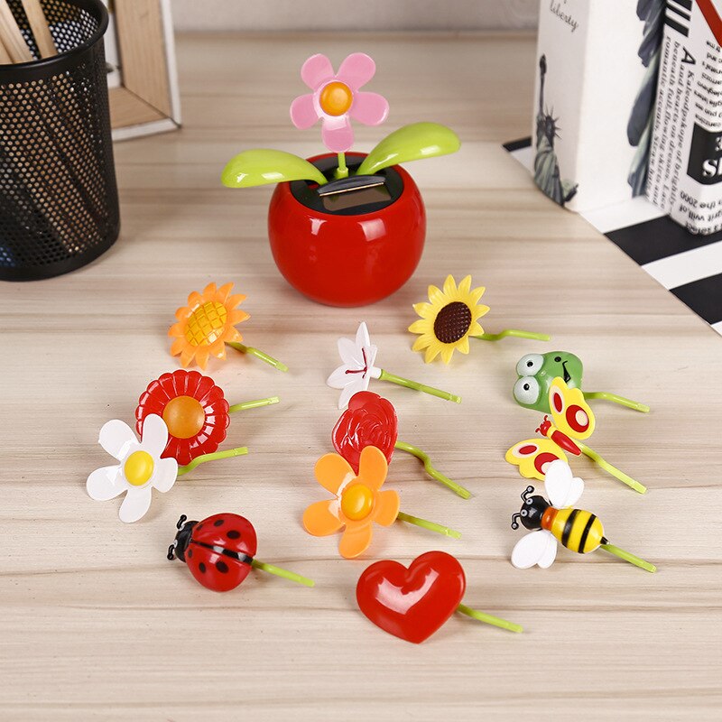 Magia Solar Powered Dancing Fiori Oscillante Bobble Regalo Del Giocattolo Auto Della Decorazione Della Novità Felice Danza Solare Giocattoli Regalo Per I Bambini