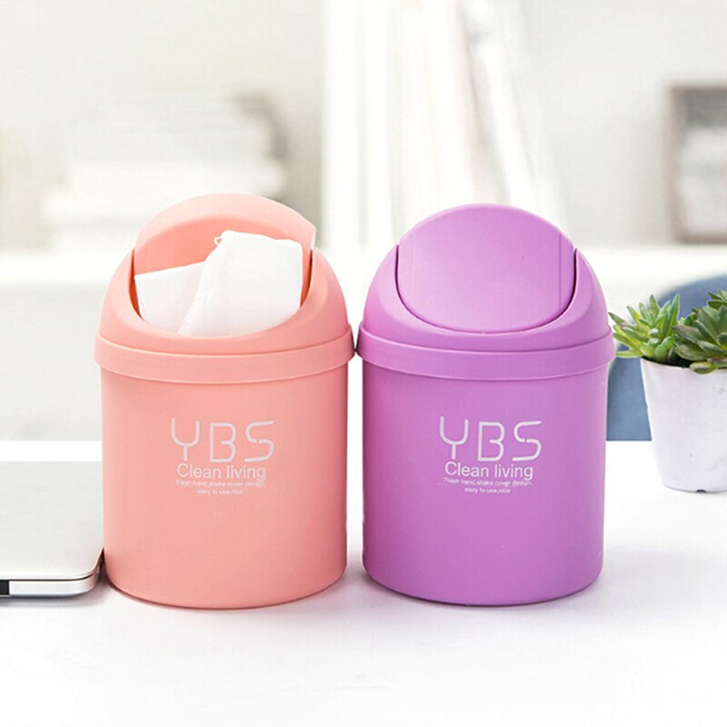 Cute Table Home Office Trash Can Mini Small Waste Bin Desktop Garbage Basket