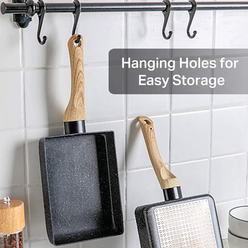 Egg Omelette Pan,7Inch X5Inch Non-Stick Pan with Anti Scalding Handle,Gas Stove&Induction Hob Compatible