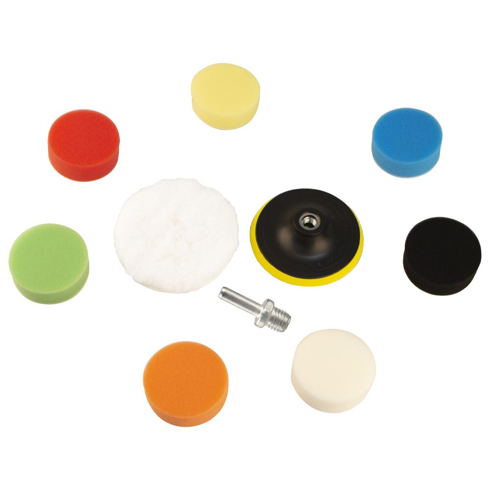 Almohadilla de esponja de pulido 10 Uds. 3 ''5'' 6 ''7'' Kit de herramientas de mano pulido circular compuesto para pulidor de coche