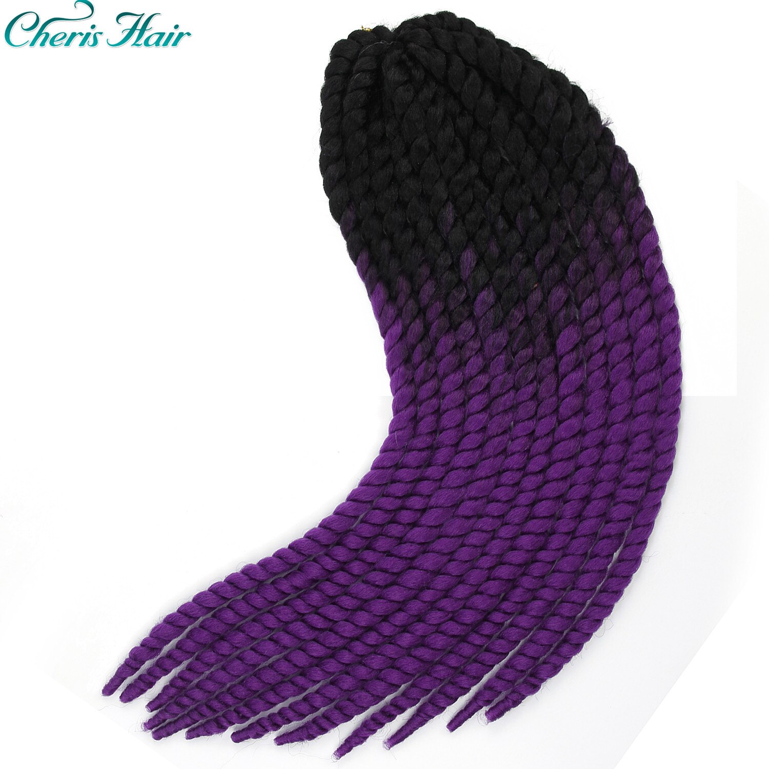 Tresses sénégalaises bouclées bouclées en Fiber synthétique, de grande taille, de couleur ombrée, tresses au Crochet, 22 pouces: n ° 24