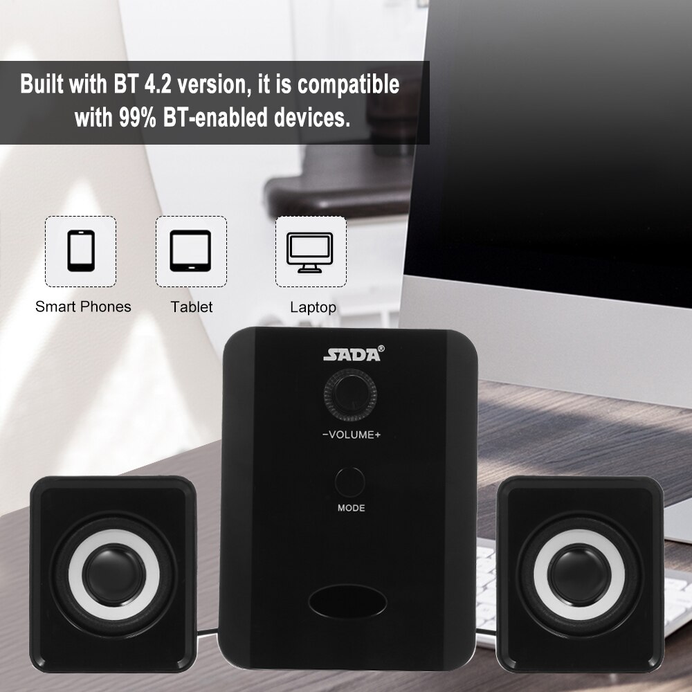SADA D201 USB Wired Bluetooth Speaker Set BT Comp... Grandado