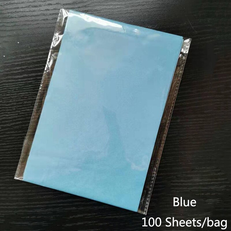 100 arkuszy/worek A5 papiery do pakowania Retro kolorowy nadruk bibułka zakładka pakowanie prezentów papiery kwiatowy prezent opakowanie DIY: Blue