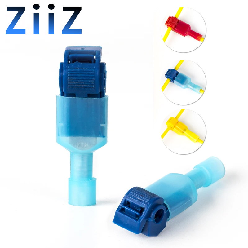 10 30 100Pcs T-Tap Connector Quick Electrical Cable Connector Snap Splice Lock Waterproof Crimp Wire Terminal blue yellow red