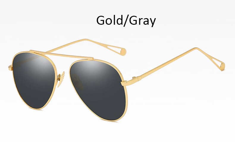 Rosa spiegel Pilot sonnenbrille frauen Metall rahmen frauen Stilvolle Damen Schattierungen feminin gläser: Gold grau