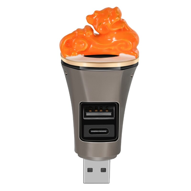 Universal USB Mini Air Purifier Aroma with USB Port for Office Home Car: As Shown F