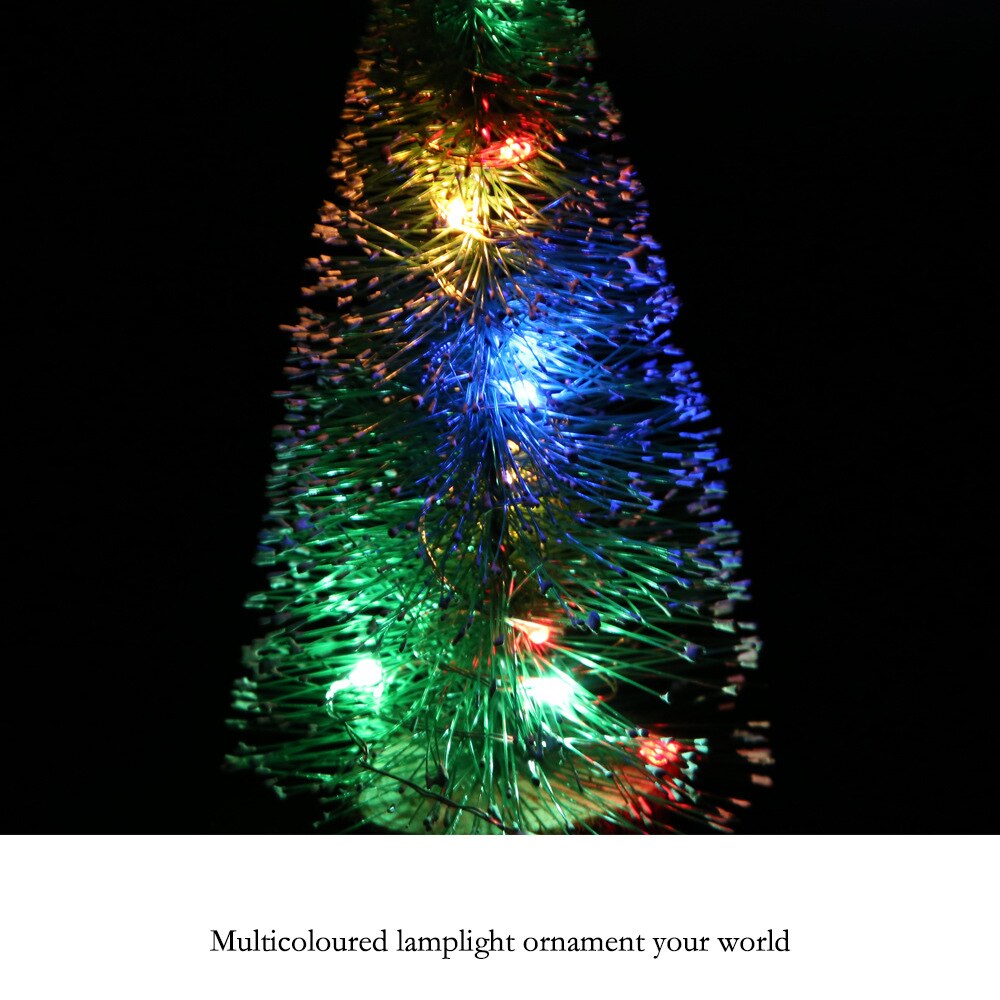 Juldekorationer julbordsdekorationer grön rimfrost med led-ljus tallbarr mini julgran