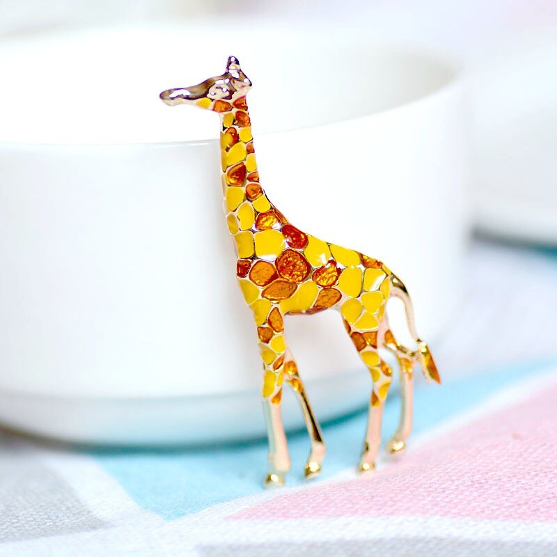 Giraffe Broches Voor Vrouwen Leuke Animal Broche Pin Mode-sieraden Goud Kleur Cadeau Voor Kinderen Prachtige Broches