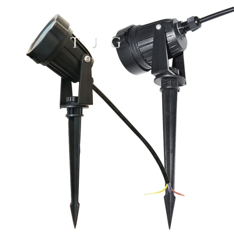 Iluminación de paisaje LED para exteriores, foco de 3W, 6W, CC de 12V, CA de 110V, 220V, lámpara de jardín, IP65, RGB, lámpara de césped