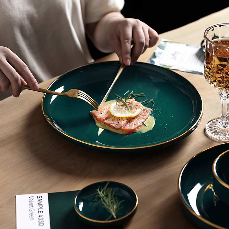 FANCITY Home plate, ceramic dish, plate, personality fish plate