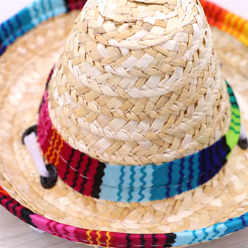 Dog Sombrero Hat Funny Dog Costume Chihuahua Clothes Mexican Party Decorations