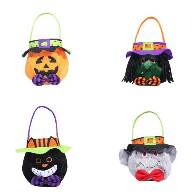 Halloween Pumpkin Candy Cute Bag For Kids Trick Or Treat Festival Party Favor Halloween Party Decoration Supplies