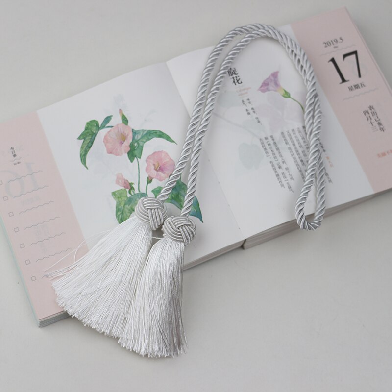 Porte-rideau à franges, 1 pièce, accessoires de salle, corde à boucle, tissage à la main, frange, Bandage, décoration de la maison: White