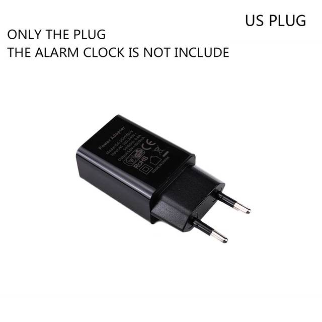 Led Vibration Alarm Clock Multifunctional Dual USB Charging Mute Bedside Luminous Automatically Adjust Brightness: BLACK EU PLUG