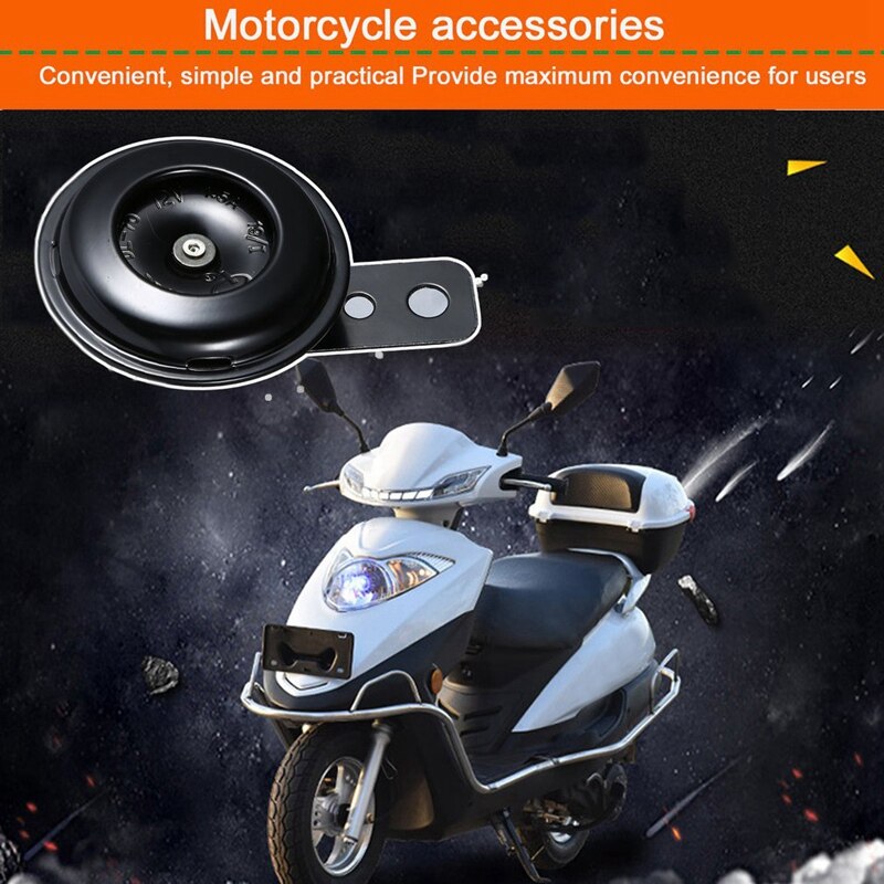 12V Waterproof Loud 105DB Round Loud Horn Speaker Universal Motorcycle Car Electric Bike ATVs Horn