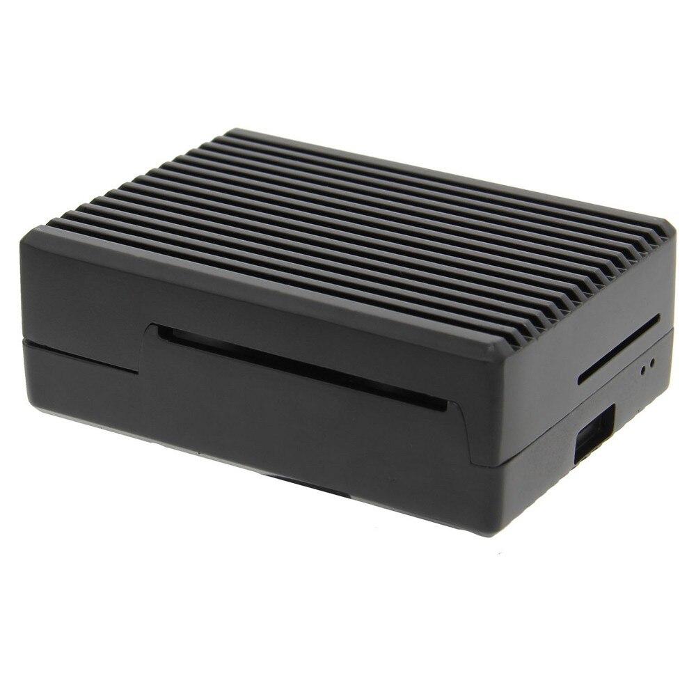 Raspberry Pi 4 Aluminum Alloy Passive Cooling Heat Dissipation Enclosure Metal Case for Raspberry Pi 4 Model B Only: Black