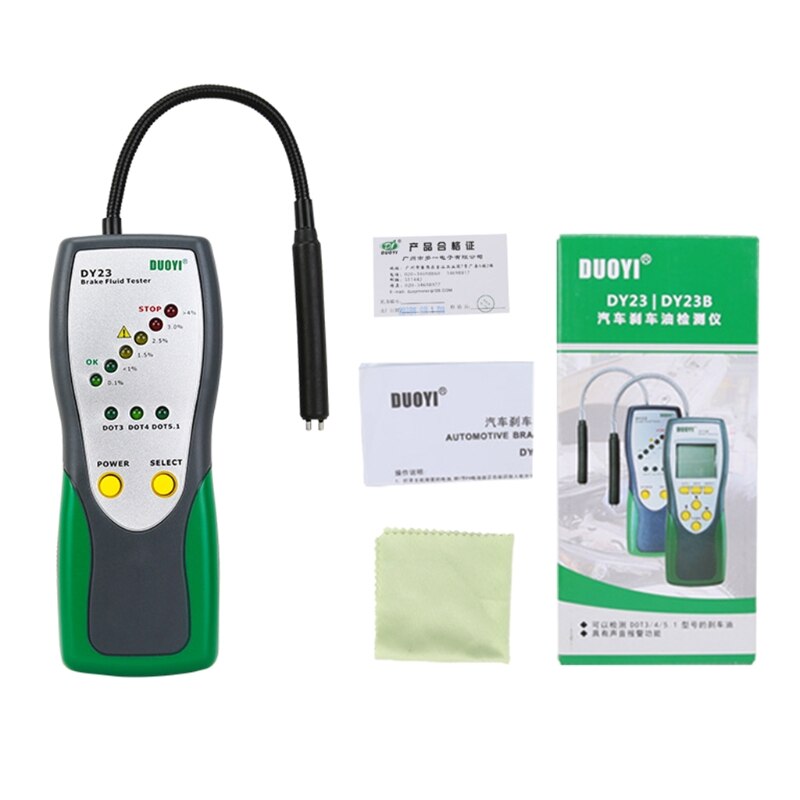 Brake Fluid Tester High Precision Car Brake Fluid Detector with High-Precision Probe Compatible with DOT3 DOT4 DOT5.1